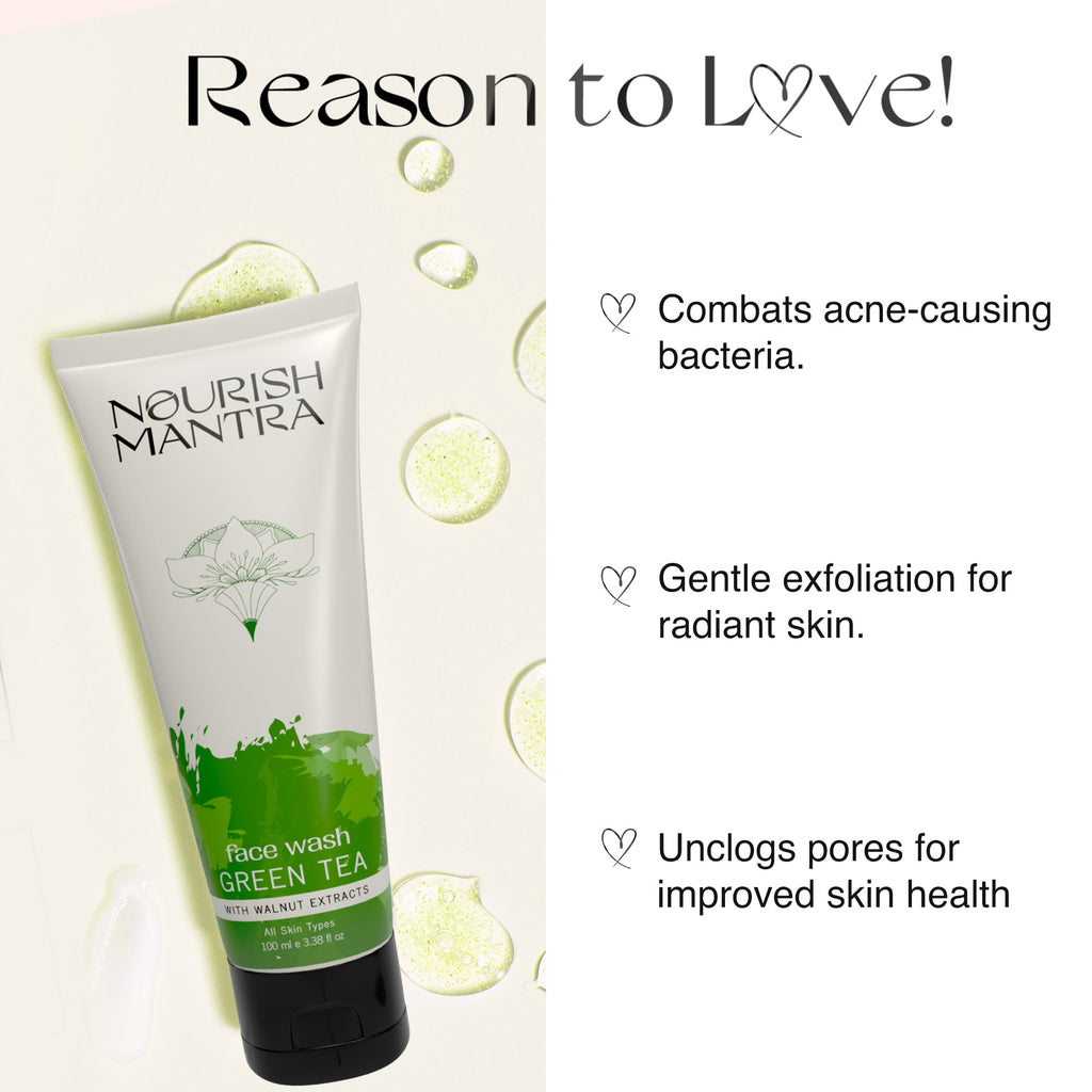 Green Tea Face Wash - Nourish Mantra India