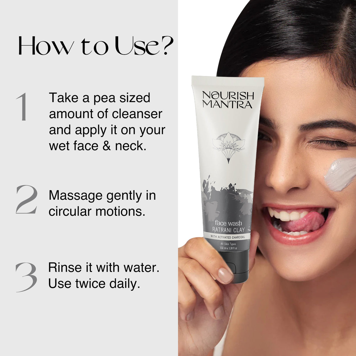 Ratrani Clay Face Wash - Nourish Mantra India