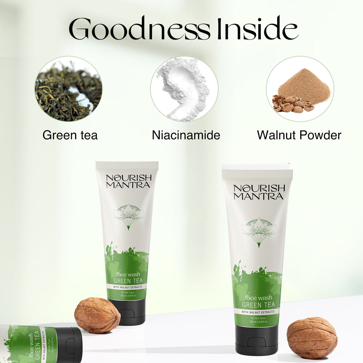 Green Tea Face Wash - Nourish Mantra India
